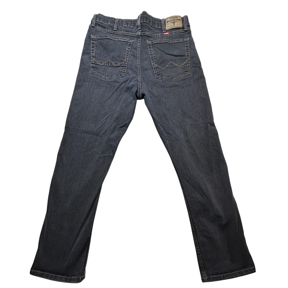 Wrangler 95STWDH Jeans Mens 34x30 Dark Wash Straight Fit Stretch Denim Pants